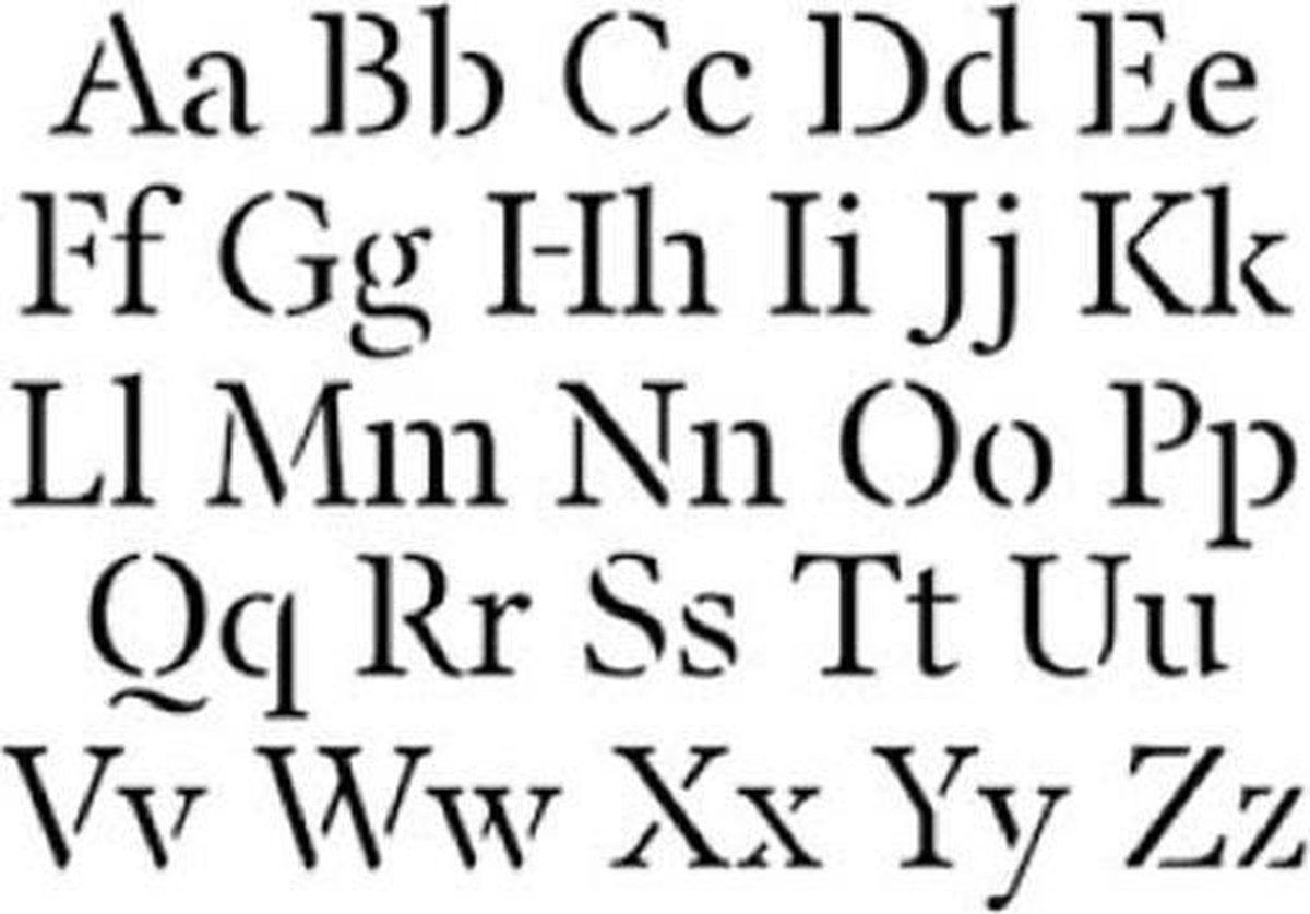 Sjabloon | Times Roman | Flexibel kunststof | 13mm